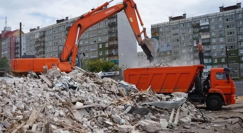 Профессиональный вывоз строительного мусора в Красноярске в октябре